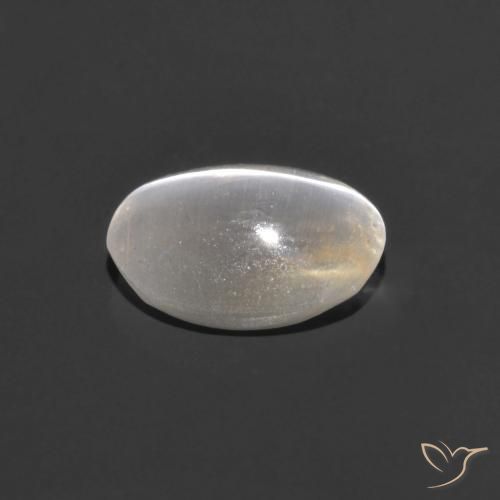 Sillimanite Cat's Eye Gemstone in 7 x 5 mm (calibrated) Size for Sale, Sillimanite Cat's Eye Stone in Warm White Color