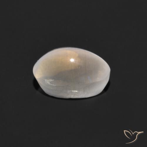 Sillimanite Cat's Eye Gemstone in 6.4 x 3.9 mm Size for Sale, Sillimanite Cat's Eye Stone in Warm White Color