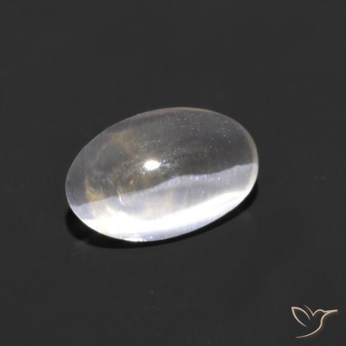 0.93ct Natural Clear White Sillimanite Cat's Eye, Oval, Transparent
