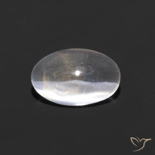 0.93 ct White Sillimanite Cat's Eye Stone, Natural Sillimanite Cat's Eye in Oval Cabochon Shape for Sale
