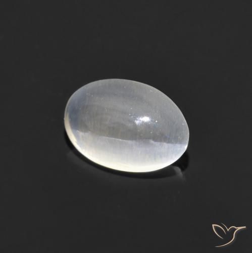 0.88 ct White Sillimanite Cat's Eye Stone, Natural Sillimanite Cat's Eye in Oval Cabochon Shape for Sale