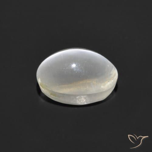 Sillimanite Cat's Eye Gemstone in 6.5 x 4.8 mm Size for Sale, Sillimanite Cat's Eye Stone in Warm White Color