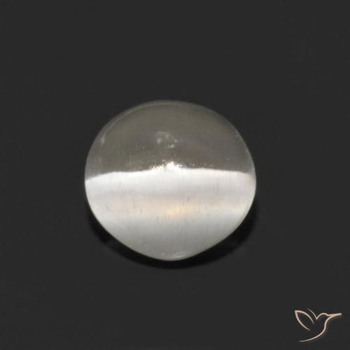 0,79 ct ovaler Sillimanit-Katzenauge aus Madagaskar, Größe: 5,3 x 5mm, Reinheit: Transparent, Garantiert echter Edelstein, 1 Stück Sillimanit-Katzenauge in Warmweiß Farbe, Mohs-Härte von 6,5 - 7,5 Geeignet für den täglichen Gebrauch im Schmuck, Photo A