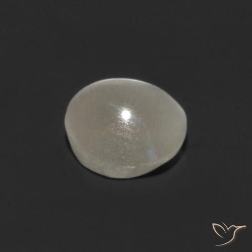 Sillimanite Cat's Eye Gemstone in 5.3 x 5 mm Size for Sale, Sillimanite Cat's Eye Stone in Warm White Color