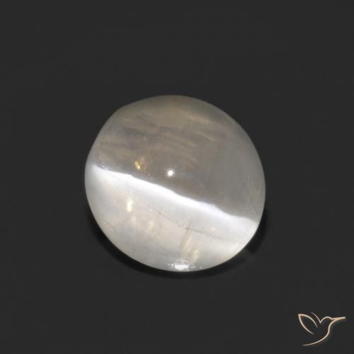 1.33 ct White Sillimanite Cat's Eye Stone, Natural Sillimanite Cat's Eye in Oval Cabochon Shape for Sale