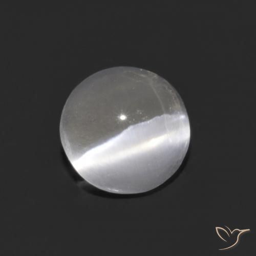 0.93 ct White Sillimanite Cat's Eye Stone, Natural Sillimanite Cat's Eye in Oval Cabochon Shape for Sale