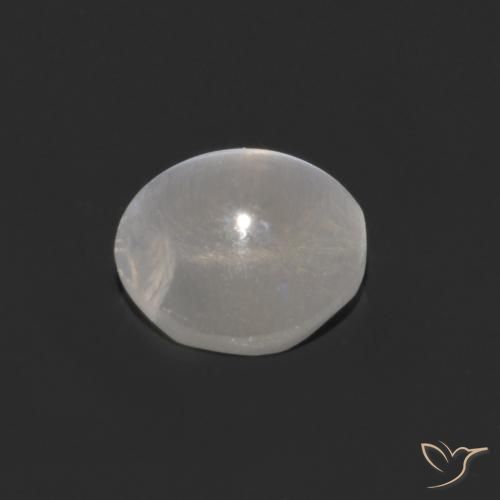 Sillimanite Cat's Eye Gemstone in 5.8 x 5.7 mm Size for Sale, Sillimanite Cat's Eye Stone in Clear White Color