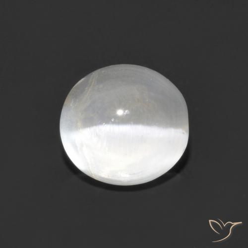 1.48ct Natural Clear White Sillimanite Cat's Eye, Oval, Transparent