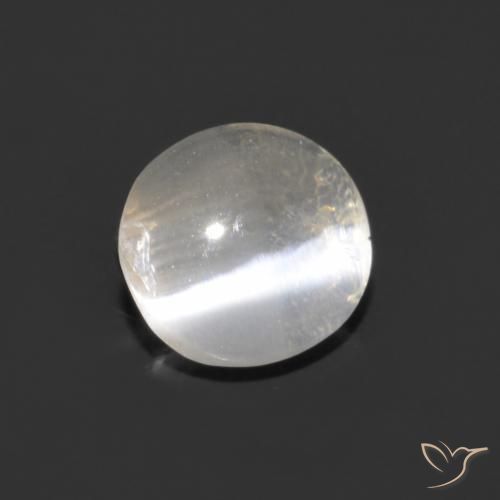 1.14 ct White Sillimanite Cat's Eye Stone, Natural Sillimanite Cat's Eye in Oval Cabochon Shape for Sale
