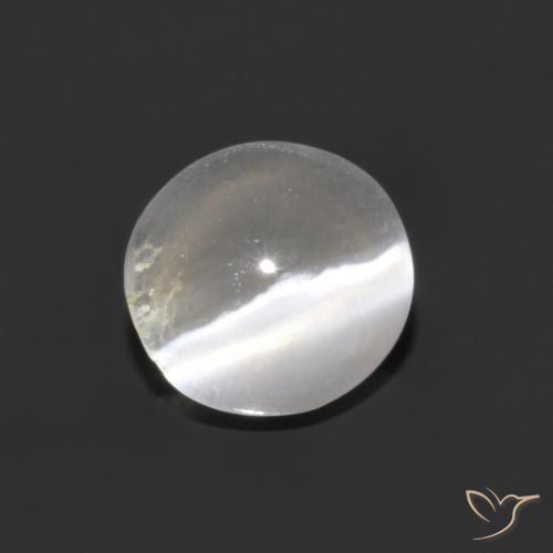 1.05 ct White Sillimanite Cat's Eye Stone, Natural Sillimanite Cat's Eye in Oval Cabochon Shape for Sale