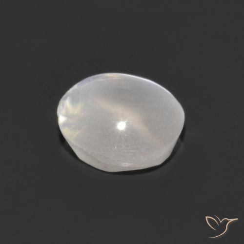 Sillimanite Cat's Eye Gemstone in 6 x 6 mm (calibrated) Size for Sale, Sillimanite Cat's Eye Stone in Clear White Color