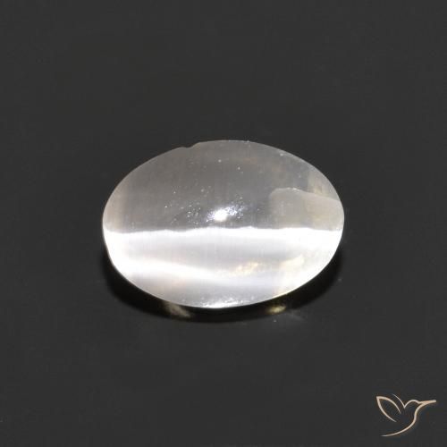 0.98 ct Gray Sillimanite Cat's Eye Stone, Natural Sillimanite Cat's Eye in Oval Cabochon Shape for Sale