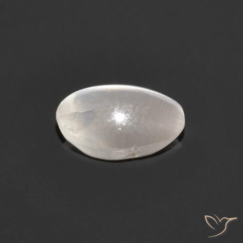 Sillimanite Cat's Eye Gemstone in 7 x 5 mm (calibrated) Size for Sale, Sillimanite Cat's Eye Stone in Very Light Grey Color