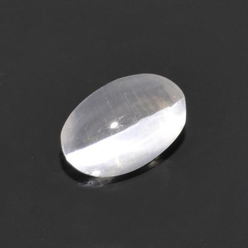 0.75 ct Gray Sillimanite Cat's Eye Stone, Natural Sillimanite Cat's Eye in Oval Cabochon Shape for Sale