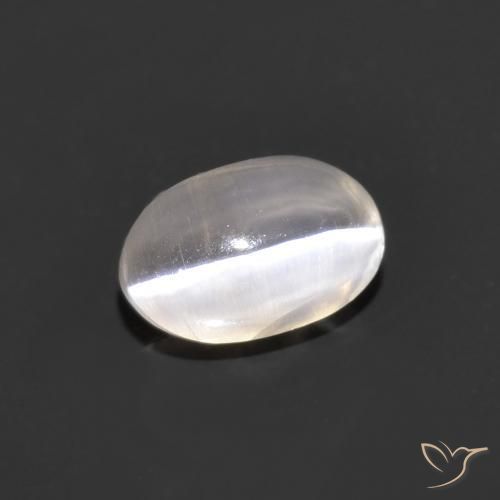 1.00 ct Gray Sillimanite Cat's Eye Stone, Natural Sillimanite Cat's Eye in Oval Cabochon Shape for Sale