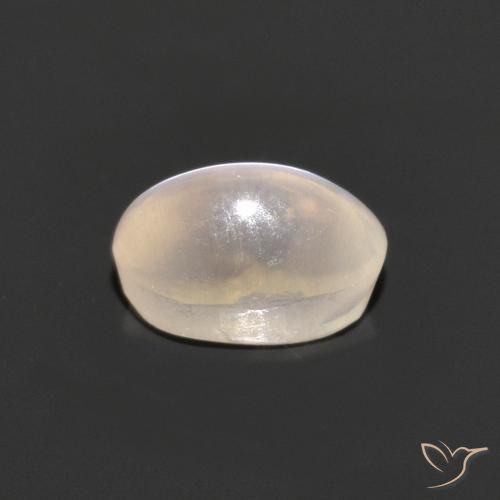 Sillimanite Cat's Eye Gemstone in 6.5 x 4.2 mm Size for Sale, Sillimanite Cat's Eye Stone in Very Light Grey Color