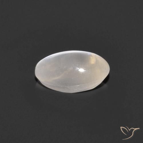 Sillimanite Cat's Eye Gemstone in 6.9 x 4.3 mm Size for Sale, Sillimanite Cat's Eye Stone in Very Light Grey Color