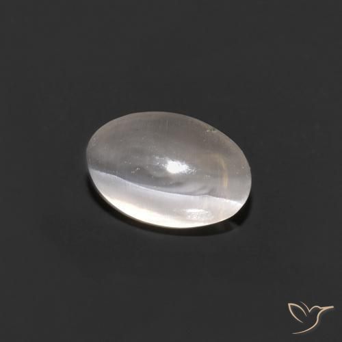 0.68 ct Gray Sillimanite Cat's Eye Stone, Natural Sillimanite Cat's Eye in Oval Cabochon Shape for Sale