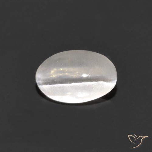 0.84 ct Gray Sillimanite Cat's Eye Stone, Natural Sillimanite Cat's Eye in Oval Cabochon Shape for Sale