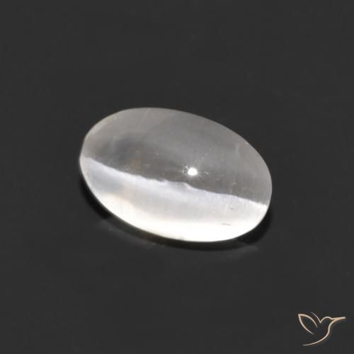 1.21 ct Gray Sillimanite Cat's Eye Stone, Natural Sillimanite Cat's Eye in Oval Cabochon Shape for Sale