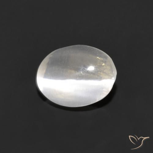 1.11 ct Gray Sillimanite Cat's Eye Stone, Natural Sillimanite Cat's Eye in Oval Cabochon Shape for Sale