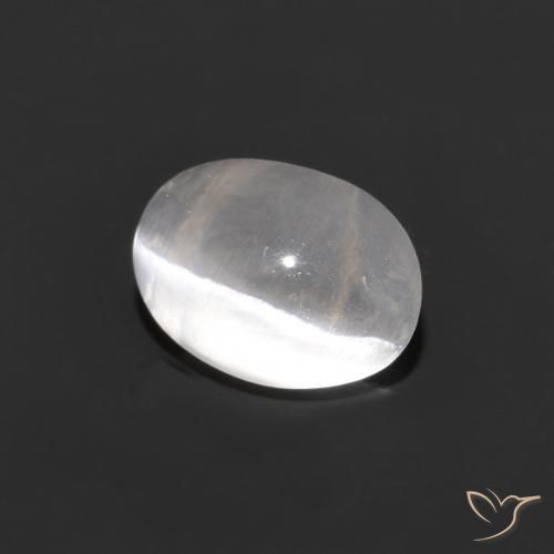 1.30 ct Gray Sillimanite Cat's Eye Stone, Natural Sillimanite Cat's Eye in Oval Cabochon Shape for Sale