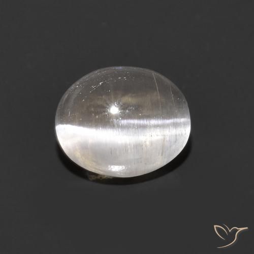0.98 ct Gray Sillimanite Cat's Eye Gemstone, Sillimanite Cat's Eye Gem in Oval Cabochon Shape for Sale.