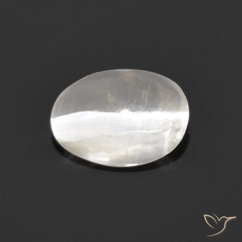 1.34 ct Gray Sillimanite Cat's Eye Stone, Natural Sillimanite Cat's Eye in Oval Cabochon Shape for Sale