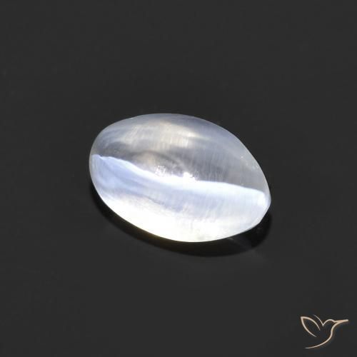 1.20 ct Gray Sillimanite Cat's Eye Stone, Natural Sillimanite Cat's Eye in Oval Cabochon Shape for Sale