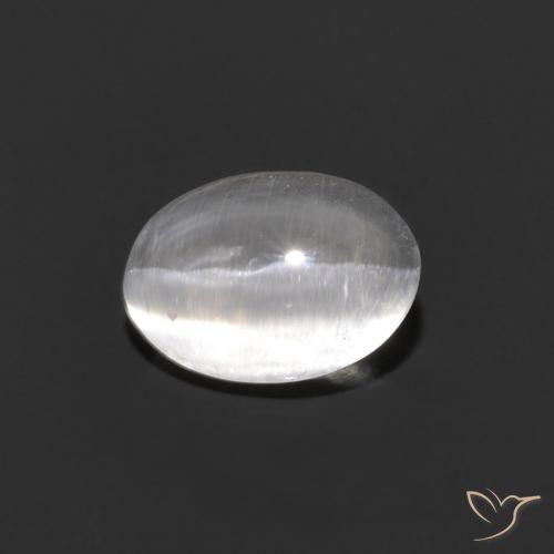 0.84 ct Gray Sillimanite Cat's Eye Stone, Natural Sillimanite Cat's Eye in Oval Cabochon Shape for Sale