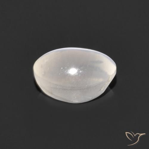 Sillimanite Cat's Eye Gemstone in 6.7 x 4.7 mm Size for Sale, Sillimanite Cat's Eye Stone in Very Light Grey Color