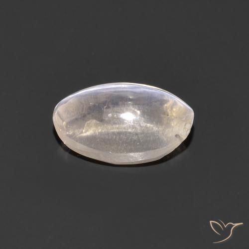 Sillimanite Cat's Eye Gemstone in 7.7 x 5.4 mm Size for Sale, Sillimanite Cat's Eye Stone in Very Light Grey Color