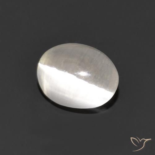 1.15 ct Gray Sillimanite Cat's Eye Stone, Natural Sillimanite Cat's Eye in Oval Cabochon Shape for Sale