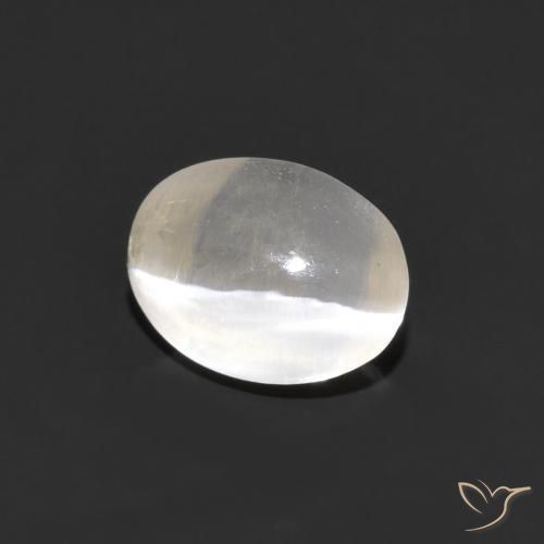1.41 ct Gray Sillimanite Cat's Eye Stone, Natural Sillimanite Cat's Eye in Oval Cabochon Shape for Sale