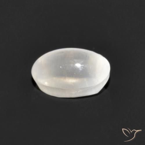 Sillimanite Cat's Eye Gemstone in 6.3 x 4 mm Size for Sale, Sillimanite Cat's Eye Stone in Very Light Grey Color