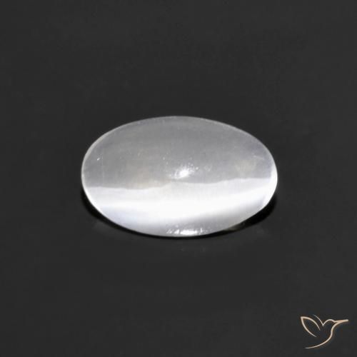 0.77 ct Gray Sillimanite Cat's Eye Stone, Natural Sillimanite Cat's Eye in Oval Cabochon Shape for Sale