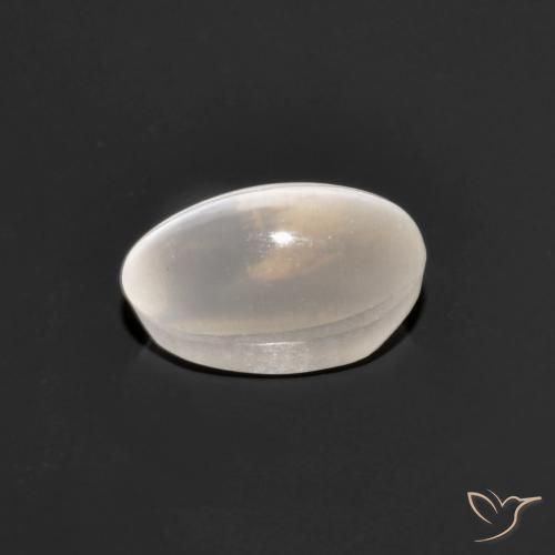 Sillimanite Cat's Eye Gemstone in 7 x 4.2 mm Size for Sale, Sillimanite Cat's Eye Stone in Very Light Grey Color