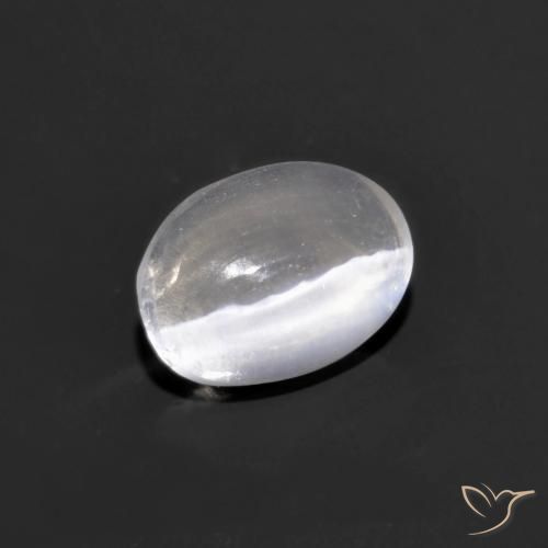 0.75 ct Gray Sillimanite Cat's Eye Stone, Natural Sillimanite Cat's Eye in Oval Cabochon Shape for Sale