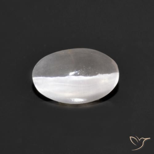 0.99 ct Gray Sillimanite Cat's Eye Stone, Natural Sillimanite Cat's Eye in Oval Cabochon Shape for Sale