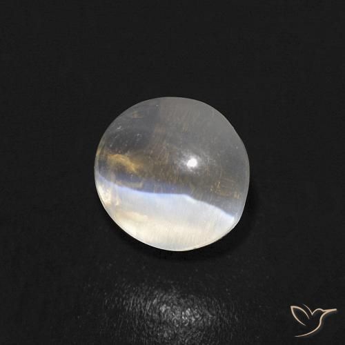 1.08 ct White Sillimanite Cat's Eye Stone, Natural Sillimanite Cat's Eye in Oval Cabochon Shape for Sale