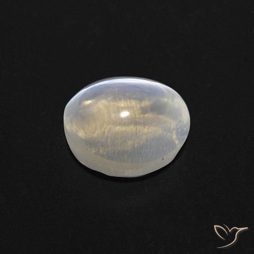 Sillimanite Cat's Eye Gemstone in 6.1 x 5.5 mm Size for Sale, Sillimanite Cat's Eye Stone in Warm White Color