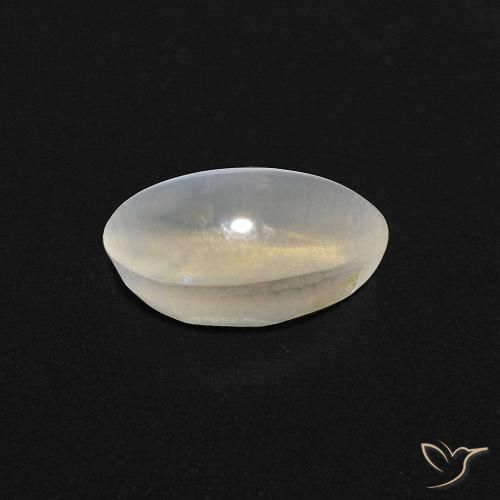 Sillimanite Cat's Eye Gemstone in 7.1 x 4 mm Size for Sale, Sillimanite Cat's Eye Stone in Warm White Color