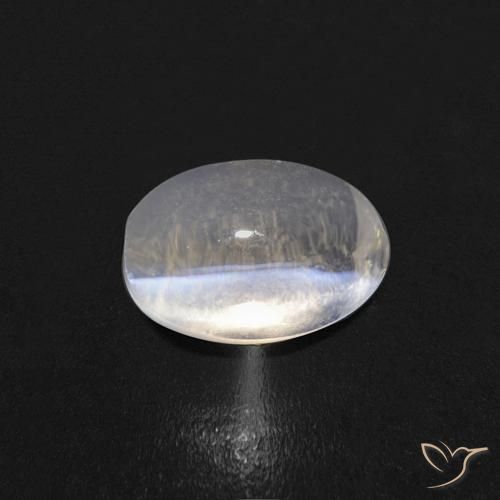 0.85ct Natural Warm White Sillimanite Cat's Eye, Oval, Transparent