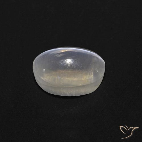 Sillimanite Cat's Eye Gemstone in 6.1 x 4.3 mm Size for Sale, Sillimanite Cat's Eye Stone in Warm White Color