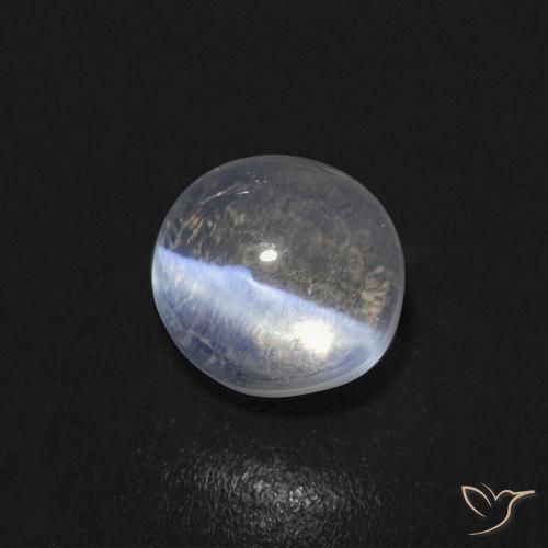 0.85 ct White Sillimanite Cat's Eye Stone, Natural Sillimanite Cat's Eye in Oval Cabochon Shape for Sale