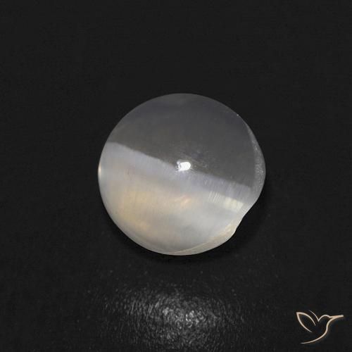 1.08 ct White Sillimanite Cat's Eye Stone, Natural Sillimanite Cat's Eye in Oval Cabochon Shape for Sale