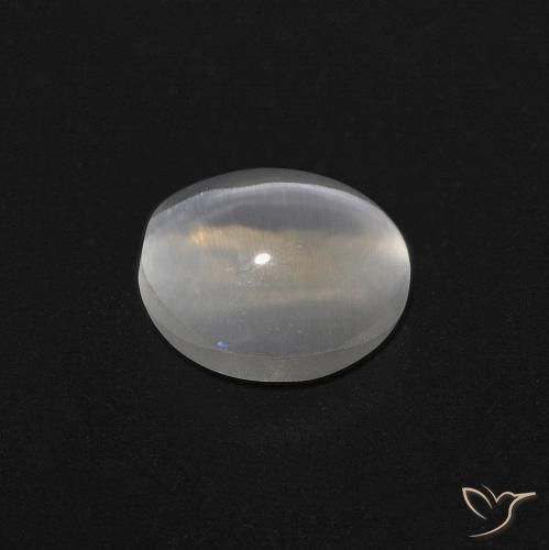 Sillimanite Cat's Eye Gemstone in 5.9 x 5.5 mm Size for Sale, Sillimanite Cat's Eye Stone in Warm White Color