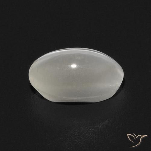 Sillimanite Cat's Eye Gemstone in 7.2 x 4.7 mm Size for Sale, Sillimanite Cat's Eye Stone in Warm White Color