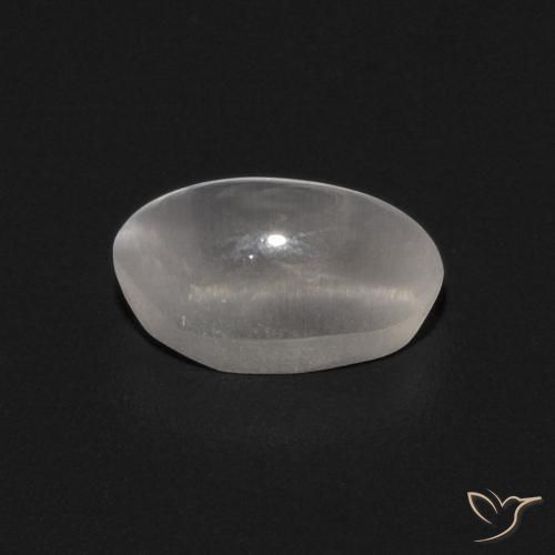 Sillimanite Cat's Eye Gemstone in 6.8 x 4.5 mm Size for Sale, Sillimanite Cat's Eye Stone in Clear White Color