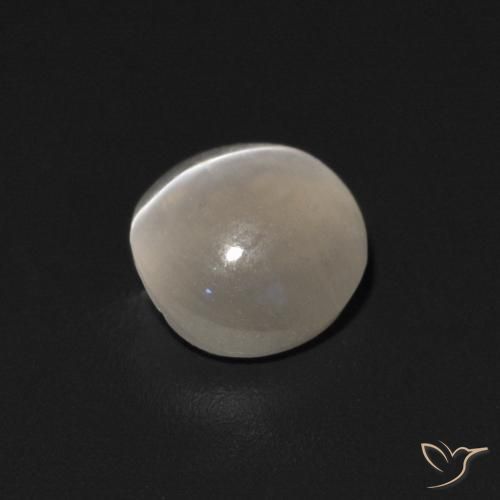 Sillimanite Cat's Eye Gemstone in 5.4 x 5.2 mm Size for Sale, Sillimanite Cat's Eye Stone in Warm White Color
